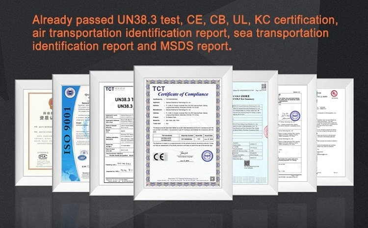 GEB Ebike Battery Certifications - UL, CE, RoHS, UN38.3 Certifications for GEB 36V 10Ah Ebike Battery - UL CE RoHS